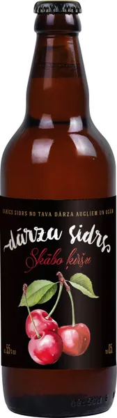 Sidrs DĀRZA Skābo ķiršu, 5,5%, stiklā, 0.5l (DEP)