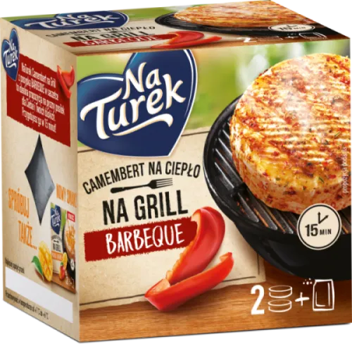Siers cepšanai Camambert NATUREK Grill, ar BBQ papriku, 205g