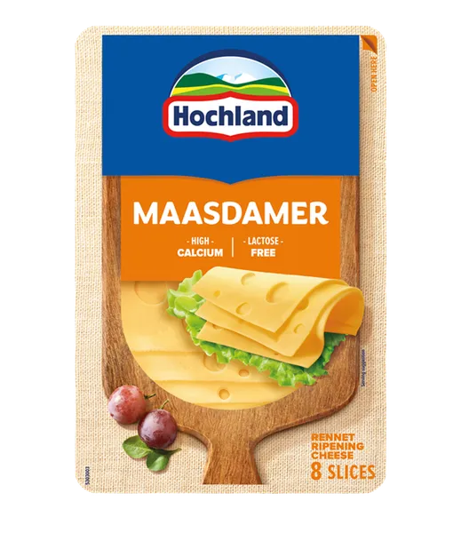 Siers HOCHLAND Maasdamer, šķēles, 135 g