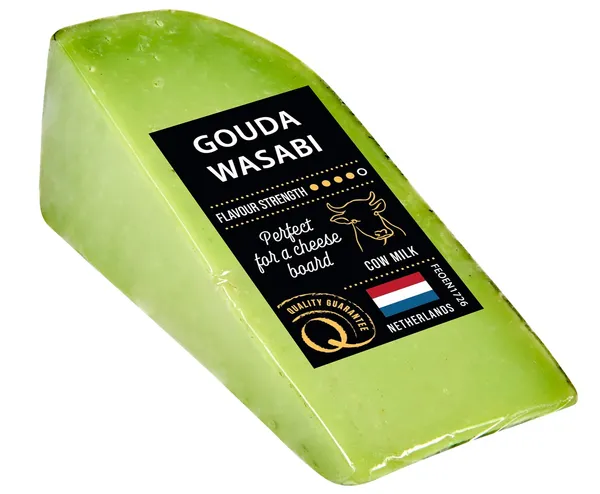 Cheese Q-CONCEPT Gouda with wasabi, 130g