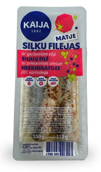 Siļķu filejas eļļā ar garšvielām MATJE KAIJA, 150g