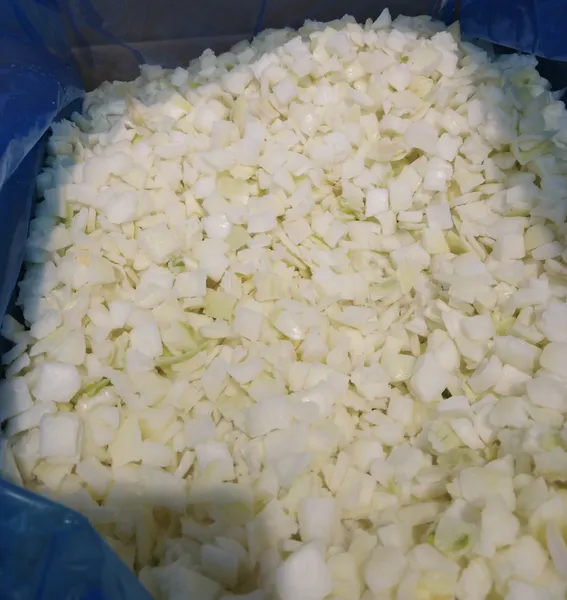 Frozen onions, cubed 10x10mm, IQF, 10 kg