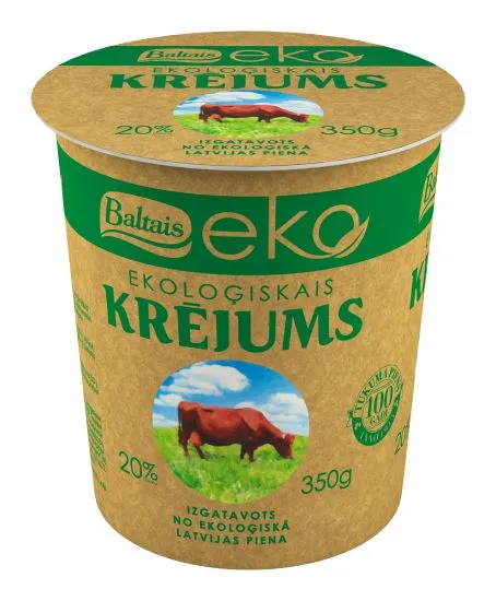*Skābais krējums Baltais EKO 20%, 350g