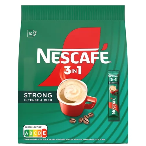 Šķīstošā kafija NESCAFE Strong 3 in 1, (10x16g), 160g