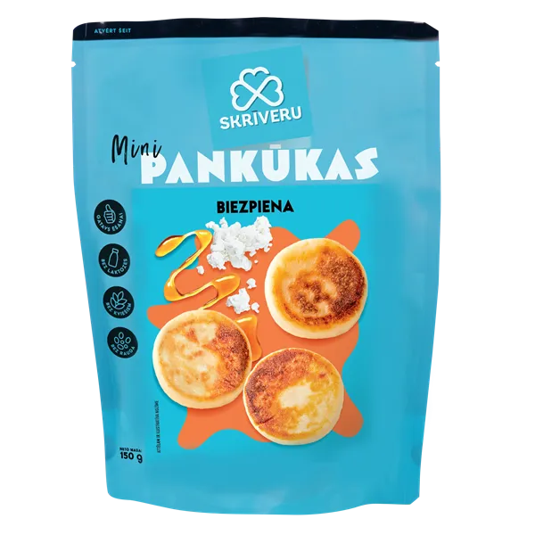 SKRĪVERU Biezpiena klasiskās mini pankūkas 150g