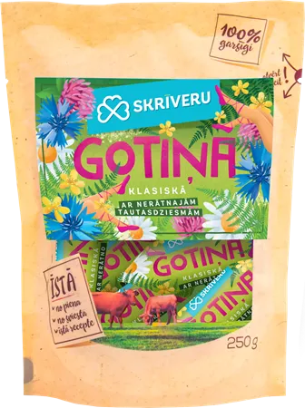 SKRĪVERU Gotiņa klasiskā ar nerātnajām tautasdziesmām 250g
