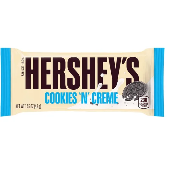 Šokolādes batoniņš HERSHEY'S Cookies N Creme, 43g