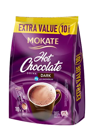 Šokolādes dzēriens MOKATE DARK maisiņā 18g x 10gb.