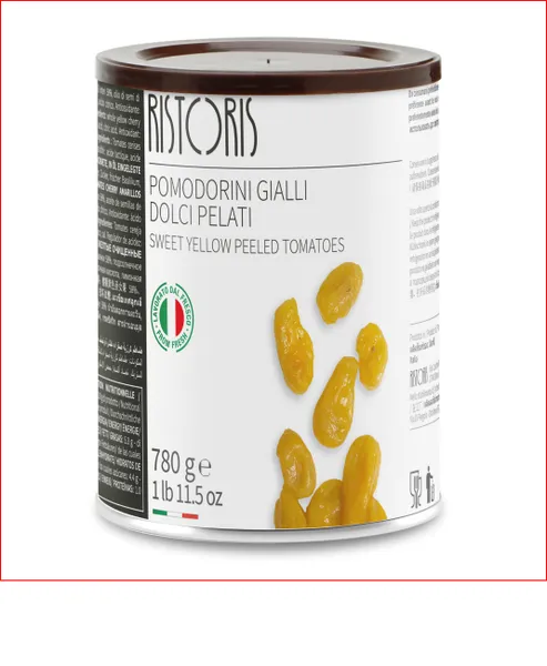 Tomāti, dzelteni, saldi, mizoti RISTORIS, 780g