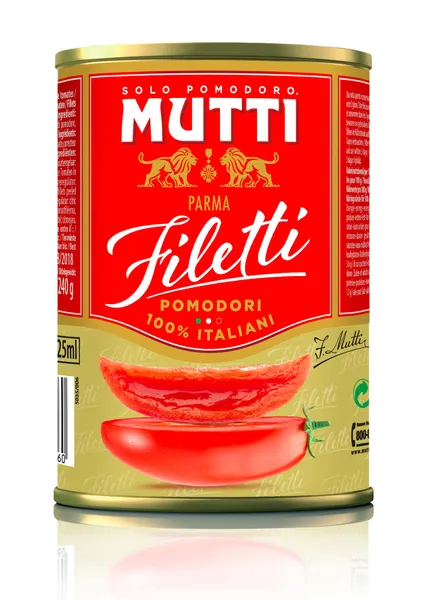 Tomatoes peeled MUTTI, Filetti, sliced, 400g/240g