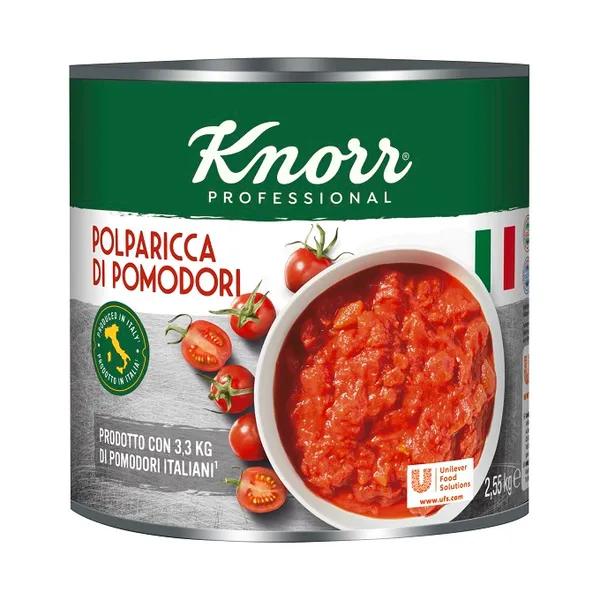 Tomāti, mizoti, smalcināti KNORR, 2.55kg