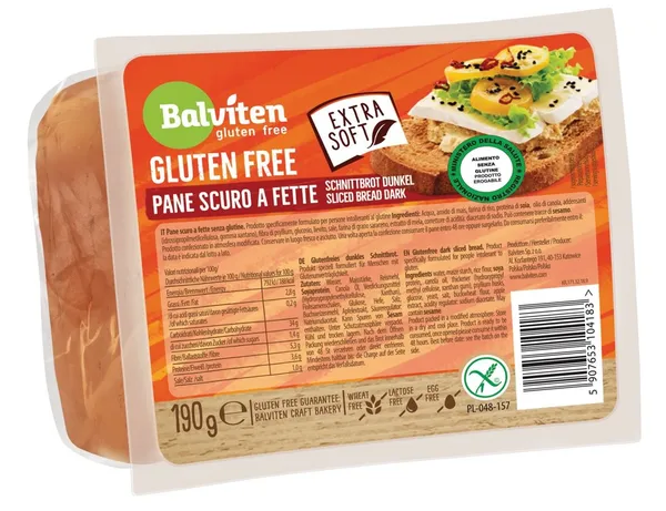 Tumšā brokastu maize BALVITEN, bez glutēna, 190g