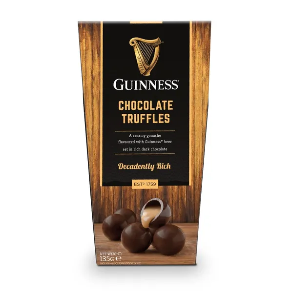Tumšās šokolādes konfektes GUINNESS, ar trifelēm, 135g