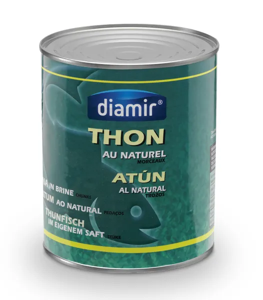 Tuncis savā sulā DIAMIR, 800g (metal), tīrsvars 600g