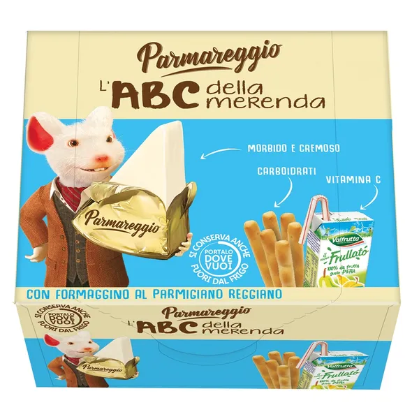 Snack pack PARMIGIANO REGGIANO ABC, Parmareggio cheese stick, breadsti