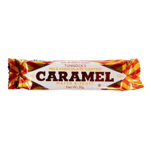 Vafeles TUNNOCK'S, ar karameli un piena šokolādi, 30g