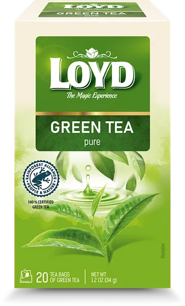 Zaļā tēja LOYD, 20x1,7 g