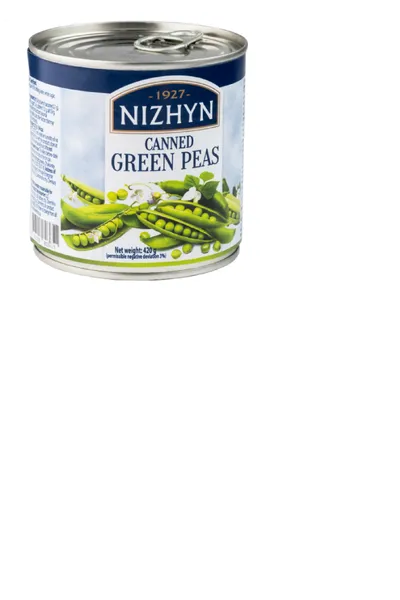 Zaļie zirnīši NIZHYN, 420g/273g
