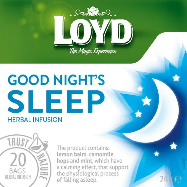 Herbal tea LOYD Pyramids Good Night Sleep, 20x1.2 g