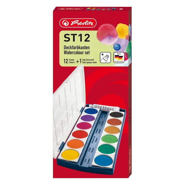 Akvareļkrāsas Herlitz 12krāsas BS25