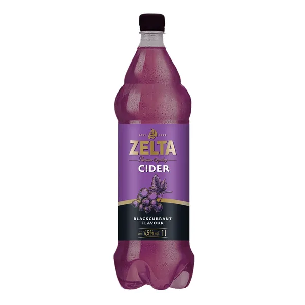 Alus dzērie. Zelta C!der Blackcurrant 4,5% 1l