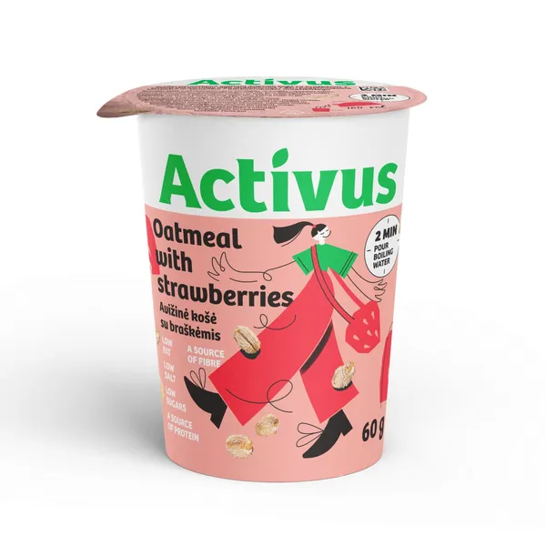Ātri pagat. biezputra Activus ar zemenēm 60g