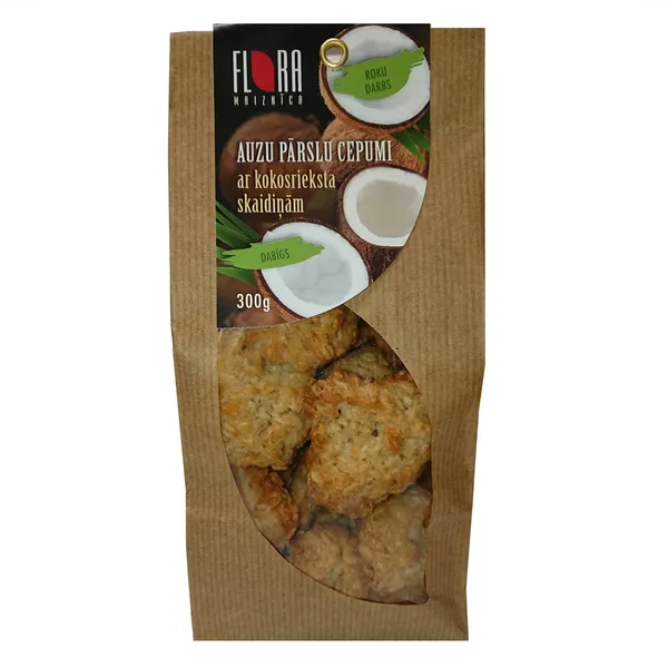 Auzu pārslu cep. Flora ar kokos. skaid. 300g