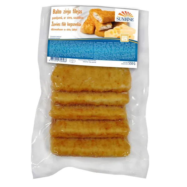 Balto zivju fil. Sunrise ar sieru sald. 550g