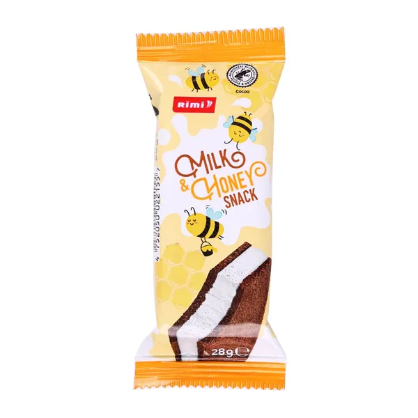 Batoniņš Rimi ar piena un medus krēmu 28g