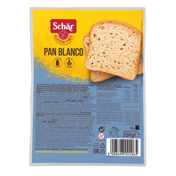 Bezglutēna maize Schar Blanco klasiskā 250g