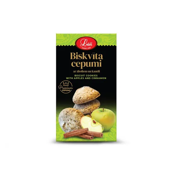 Biskvīta cepumi LāčI ar āboliem un kanēli 70g