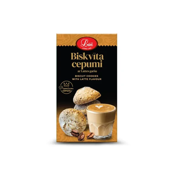 Biskvīta cepumi Lāči ar lattes garšu 70g