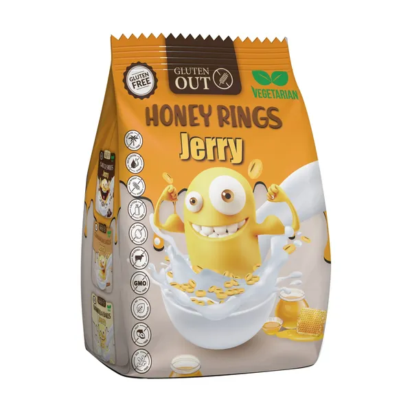 Brokastu pārslas Gluten Out Honey Rings 375g