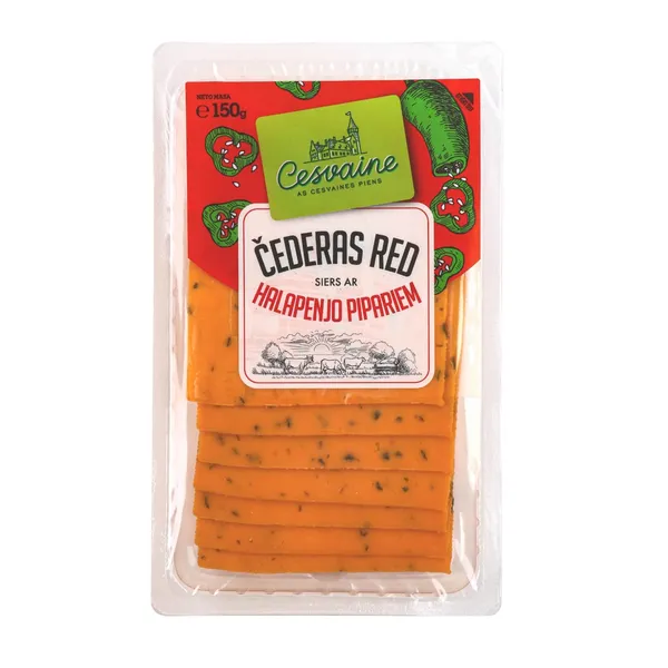 Čedaras siers Red ar Halapenjo pipariem 150g