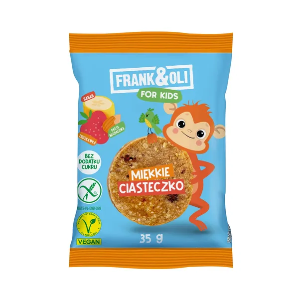 Cepums ar mandeļu pastu, zemen., banān. 35g