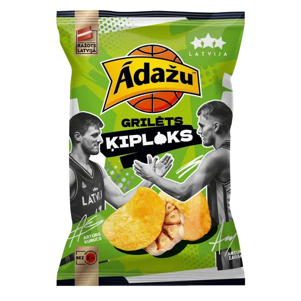 Čipsi Ādažu ar grilētu ķiploku garšu 130g