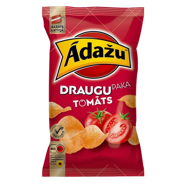 Čipsi Ādažu Draugu paka ar tomātu garšu 180g