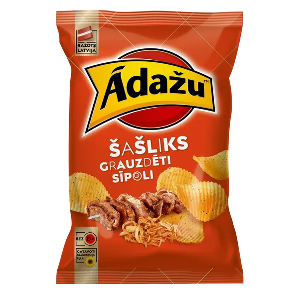 Čipsi Ādažu šašlika un grauzdētu sīpolu 130g