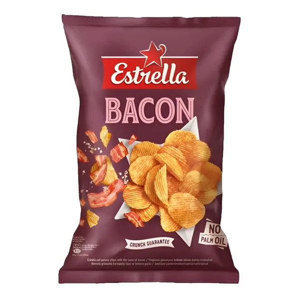 Čipsi Estrella ar bekona garšu 130g