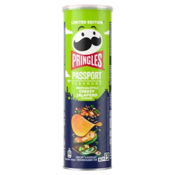 Čipsi Pringles Mexican cheesy jalapeno garša 165g