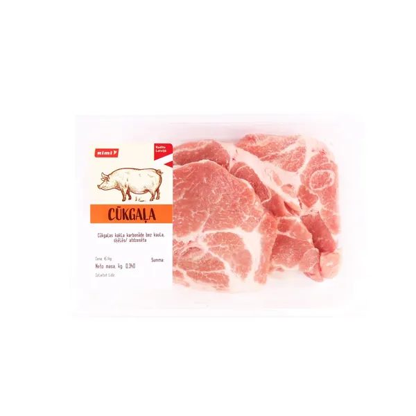 Cūkgaļas kakla karb. Rimi b/k šķēl. 340g
