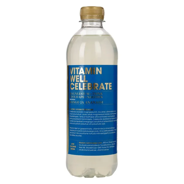 Dzēriens Vitamin Well Celebrate 500ml