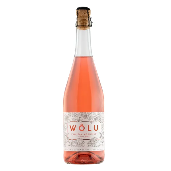 Dzirkstošs augļu vīns Wolu zemeņu 6% 0.75l