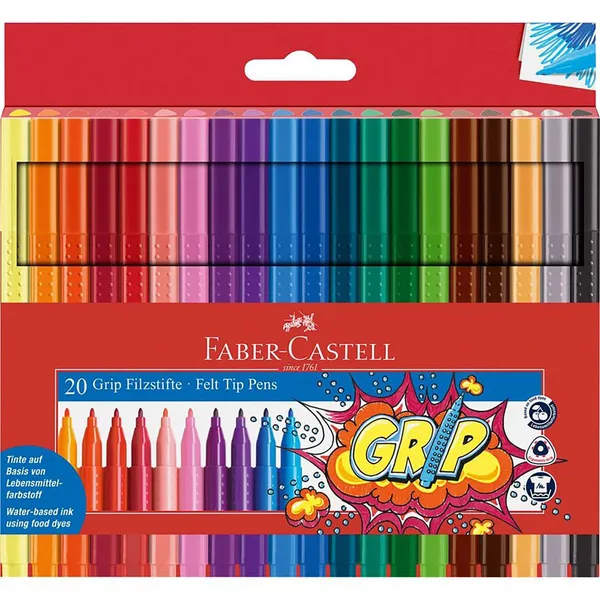Flomasteri Faber-Castell 20krāsas
