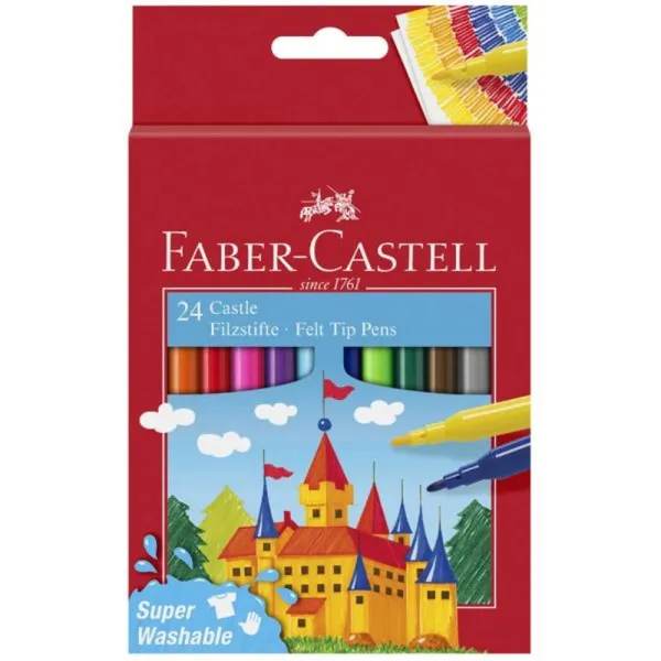 Flomasteri Faber-Castell 24krāsas