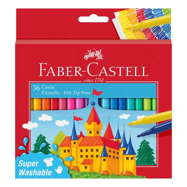 Flomasteri Faber-Castell 36krāsas