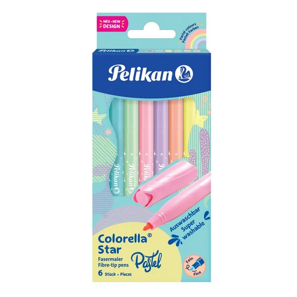 Flomasteri Pelikan krorellaStar 6gab