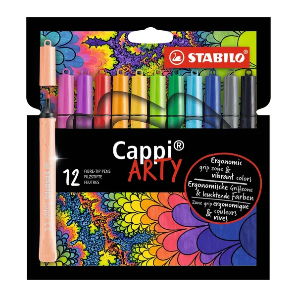 Flomāsteri Stabilo Cappi 12 krāsas