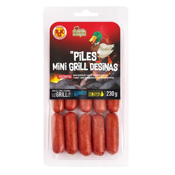 Grildesiņas RGK Pīles Mini pusžāvētas 230g