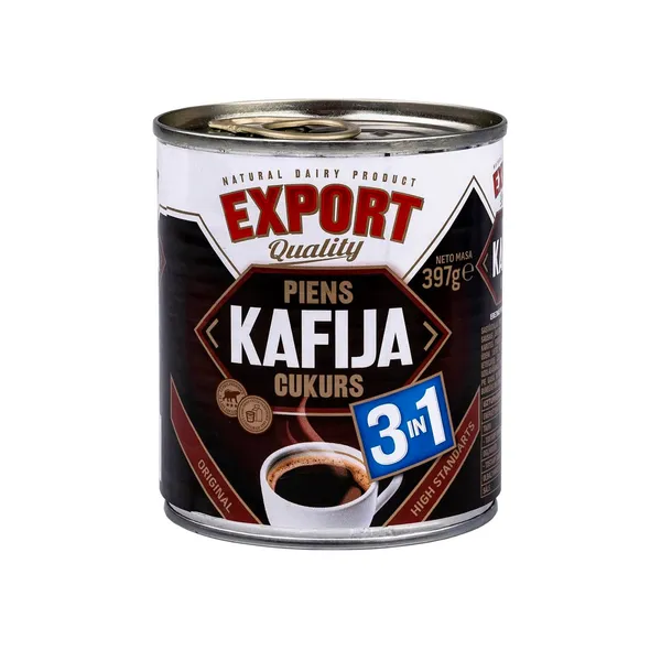 Iebiez. piens Export ar cukuru un kafiju 385g